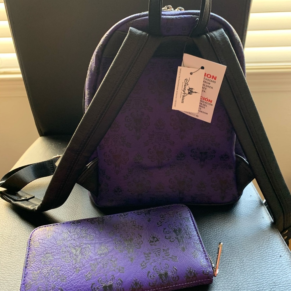 Loungefly Haunted Mansion Backpack AND Wallet NWT - Picture 5 of 6